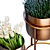 Golden Plant Pot Set.IntegerField 3D model small image 2