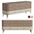 Luxury Eden-Rock Marble Wood Dresser 3D model small image 1