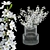 Blooming Plum Branches in H&M Vase 3D model small image 1