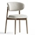 Elegant Nayla Chair in Velvet 3D model small image 1