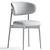 Elegant Nayla Chair in Velvet 3D model small image 3