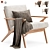 Crate & Barrel Cavett Armchair 3D model small image 1