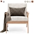 Crate & Barrel Cavett Armchair 3D model small image 2