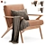 Crate & Barrel Cavett Armchair 3D model small image 4