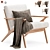 Crate & Barrel Cavett Armchair 3D model small image 5