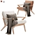 Crate & Barrel Cavett Armchair 3D model small image 6