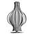 Designer Table Lamp Onion 3D model small image 3