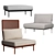 Modern Cocoon Outdoor Seating Set 3D model small image 1