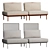 Modern Cocoon Outdoor Seating Set 3D model small image 2
