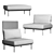 Modern Cocoon Outdoor Seating Set 3D model small image 4