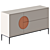 Modern White Orange Sideboard 3D model small image 3