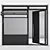 Sleek Aluminium Door 310 3D model small image 1