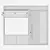 Sleek Aluminium Door 310 3D model small image 4