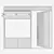 Sleek Aluminium Door 310 3D model small image 5
