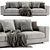 Modern Bonaldo 3-Seater Sofa Set 3D model small image 2