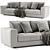 Modern Bonaldo 3-Seater Sofa Set 3D model small image 3