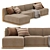  Stylish RH Trelica Modular Sofa 3D model small image 1