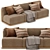 Elegant RH Trelica Sofa 3D model small image 1
