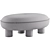 Luxury Reagan Ottoman Upholstery 3D model small image 3