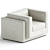 Modern Chic Lille Armchair 3D model small image 2