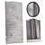Modern Wave Metal Mirror Set 3D model small image 3
