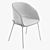 Yvette Light Grey Chair 3D model small image 2