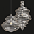 Eternal Glow Glass Chandelier by Lasvit 3D model small image 2