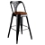 Industrial Style Gray-Natural Iron Stool 3D model small image 2