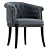 Tufted Fabric Easy Chair Logan 3D model small image 1