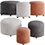 Customizable Marly Ottoman ModelRenderer 3D model small image 1