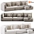 Blanche Katarina Sofa: Modern Chic 3D model small image 1