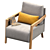 Modern Elegance in Time Armchair 3D model small image 3