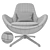 Elegant Salamanka Chair MeshSmooth Texture 3D model small image 4