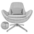 Elegant Salamanka Chair MeshSmooth Texture 3D model small image 8