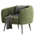 Stylish DAVI Armchair, 3 Colors 3D model small image 4