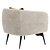 Stylish DAVI Armchair, 3 Colors 3D model small image 5
