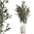 Elegant Bamboo Bush in White Floral Pot. Collection 1272 3D model small image 8