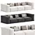 Modern Heureux Corner Sofa 3D model small image 1