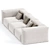 Modern Heureux Corner Sofa 3D model small image 3