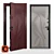 Customizable Steel Apartment Door 3D model small image 1