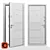 Customizable Steel Apartment Door 3D model small image 3