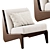 Soho Home Fletcher Wooden Armchair 3D model small image 4