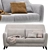 Elegant Velvet Latte Sofa Divan 3D model small image 6