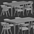 Modern Dining Set Furniture Package 3D model small image 3