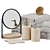 Zara Home Beige Marble Accessories 3D model small image 2