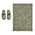 Zara Home Bath Mat & Slippers 3D model small image 1