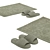 Zara Home Bath Mat & Slippers 3D model small image 2