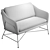Turbo Smooth Sofa - Light Grey 3D model small image 2