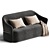 Elegant Madame Butterfly 2-Seater Sofa 3D model small image 2