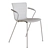 Streamlined Veneer Stacking Chair 3D model small image 5